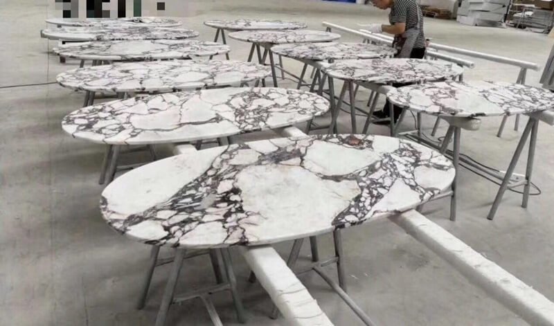 white marble countertops